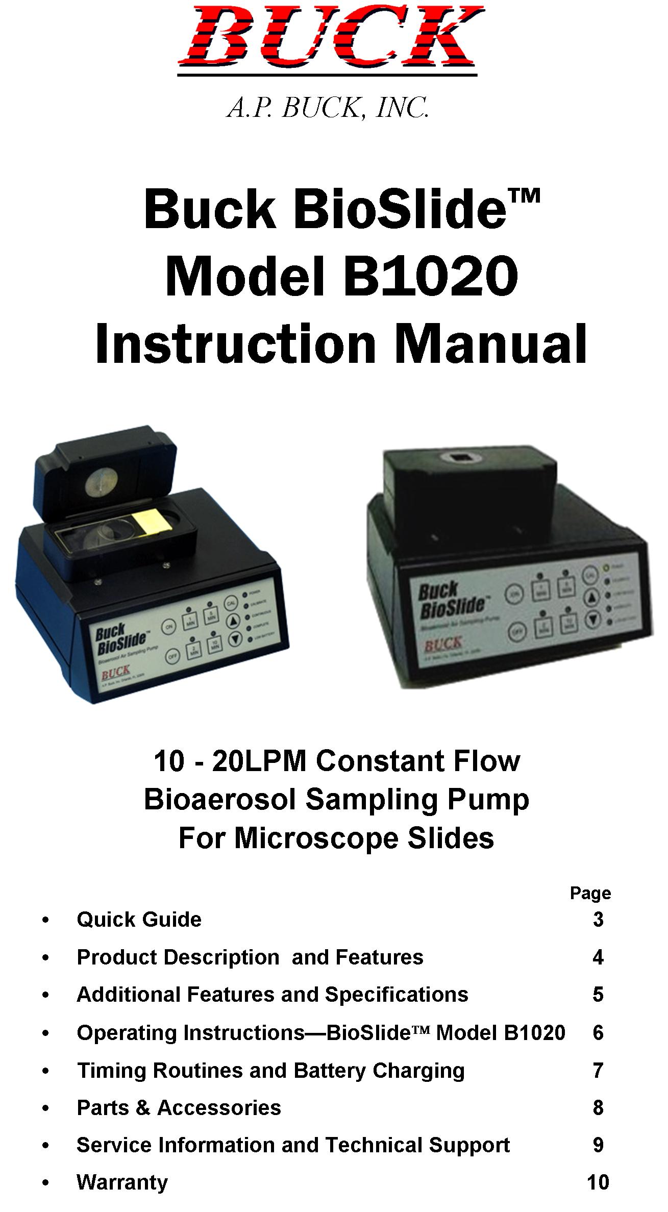 BioSlide Series Pump Instruction Manual